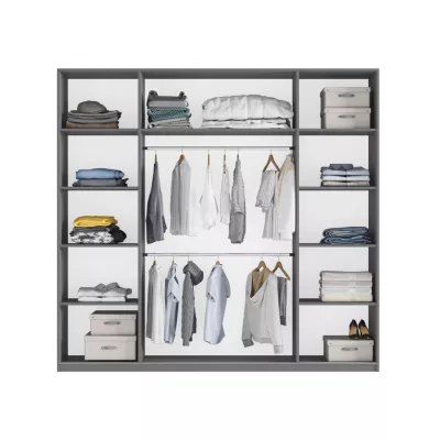 Šatní skříň 225 EUDORA se zrcadlem - dub wotan