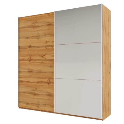 Šatní skříň 225 EUDORA se zrcadlem - dub wotan