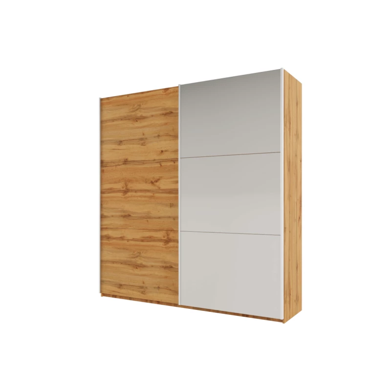 Šatní skříň 225 EUDORA se zrcadlem - dub wotan