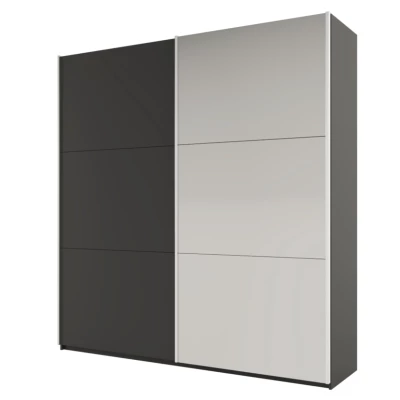 Šatní skříň 225 EUDORA se zrcadlem - grafit