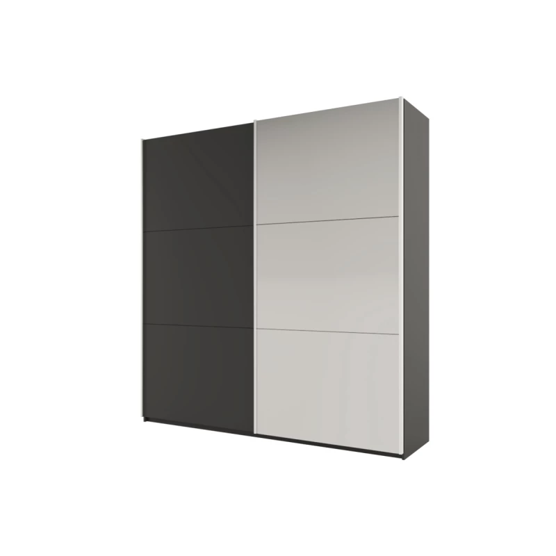 Šatní skříň 225 EUDORA se zrcadlem - grafit