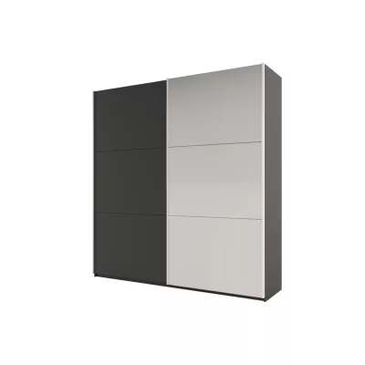 Šatní skříň 225 EUDORA se zrcadlem - grafit