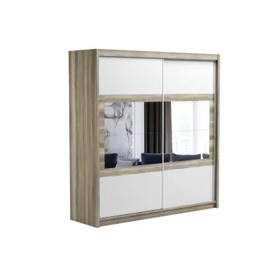 Šatní skříň 203 ALOHI s posuvnými dveřmi - dub canyon / bílá