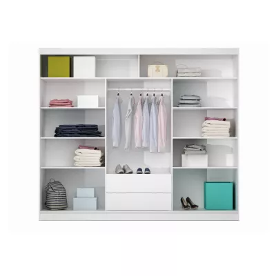 Šatní skříň 250 ALOHI s posuvnými dveřmi - dub canyon / šedohnědá