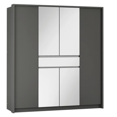 Kombinovaná šatní skříň 200 ISABELA - grafitová