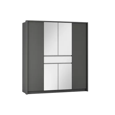 Kombinovaná šatní skříň 200 ISABELA - grafitová