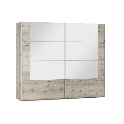 Šatní skříň 250 ILSA se zrcadly - dub wellington