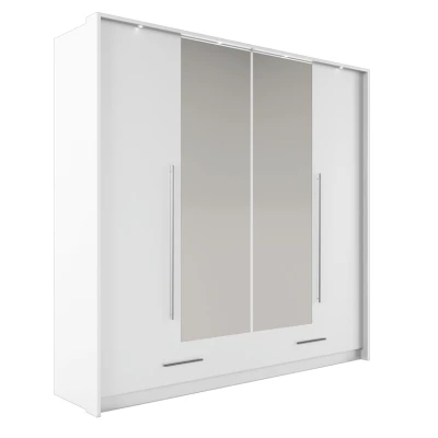 Šatní skříň 209 THEKLA se zrcadly - bílá