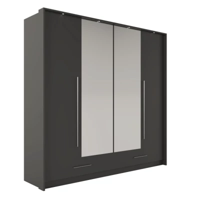 Šatní skříň 209 THEKLA se zrcadly - grafit