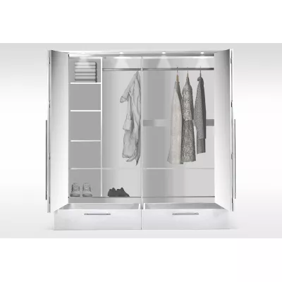 Šatní skříň 209 THEKLA se zrcadly - grafit