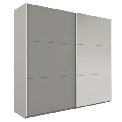 Šatní skříň 200 EVELINE se zrcadly - platinová