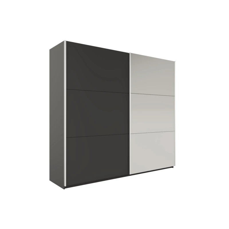 Šatní skříň 225 EVELINE se zrcadly - černá