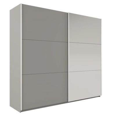 Šatní skříň 250 EVELINE se zrcadly - platinová