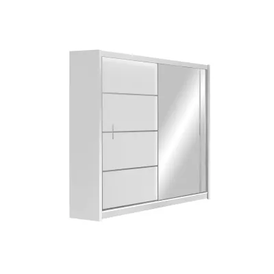 Šatní skříň 180 CHITA se zrcadlem - bílá