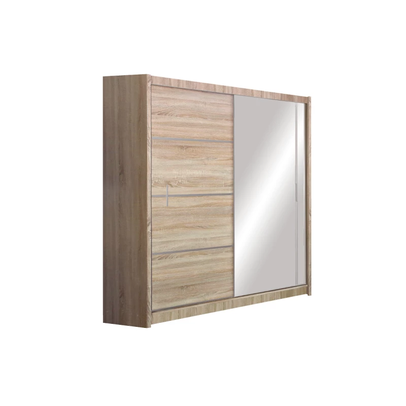 Šatní skříň 180 CHITA se zrcadlem - dub sonoma