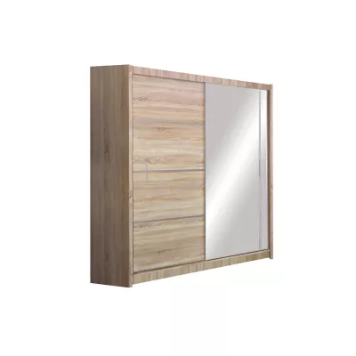 Šatní skříň 180 CHITA se zrcadlem - dub sonoma