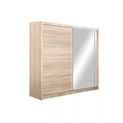 Šatní skříň 203 CHITA se zrcadlem - dub sonoma