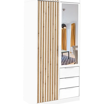 Nástavba na šatní skříň 100 AGNESA - bílá