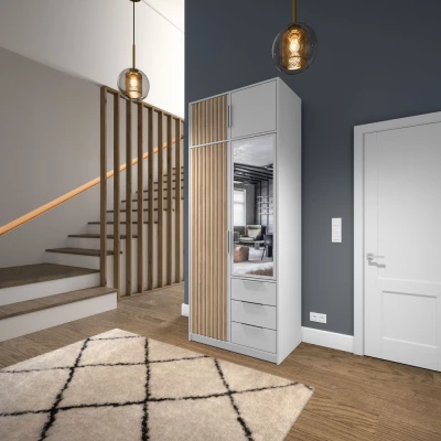 Nástavba na šatní skříň 100 AGNESA - bílá