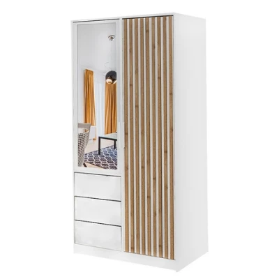 Předsíňová skříň 100 AGNESA se zrcadlem - bílá