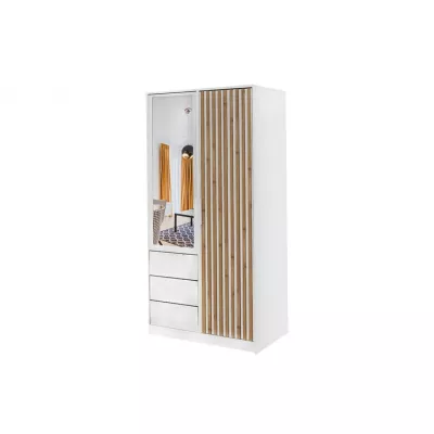 Předsíňová skříň 100 AGNESA se zrcadlem - bílá