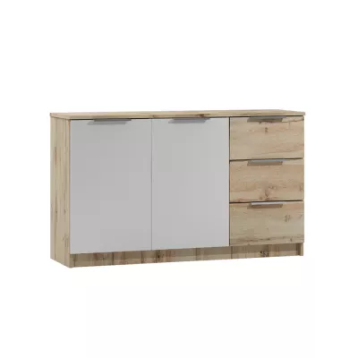 Kombinovaná komoda PIERA - dub wotan / bílá