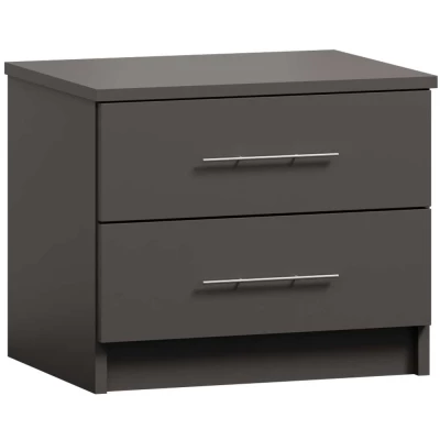 Noční stolek AKARI - šedohnědý