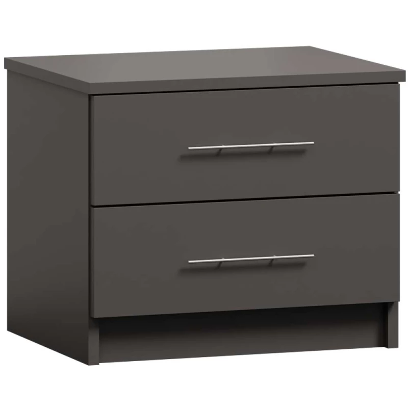 Noční stolek AKARI - šedohnědý