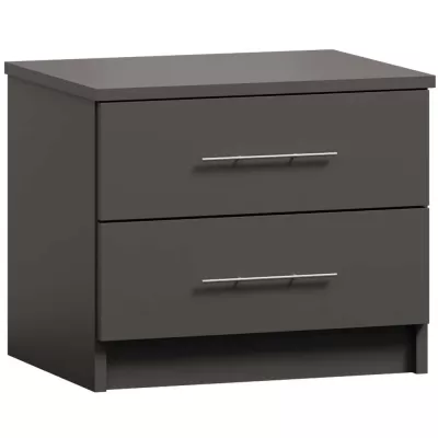 Noční stolek AKARI - šedohnědý