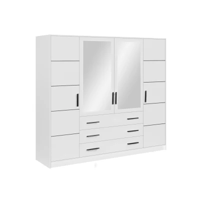 Čtyřdveřová skříň 240 AGNESA se zrcadly AGNESA - bílá