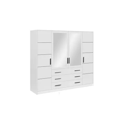 Čtyřdveřová skříň 240 AGNESA se zrcadly AGNESA - bílá