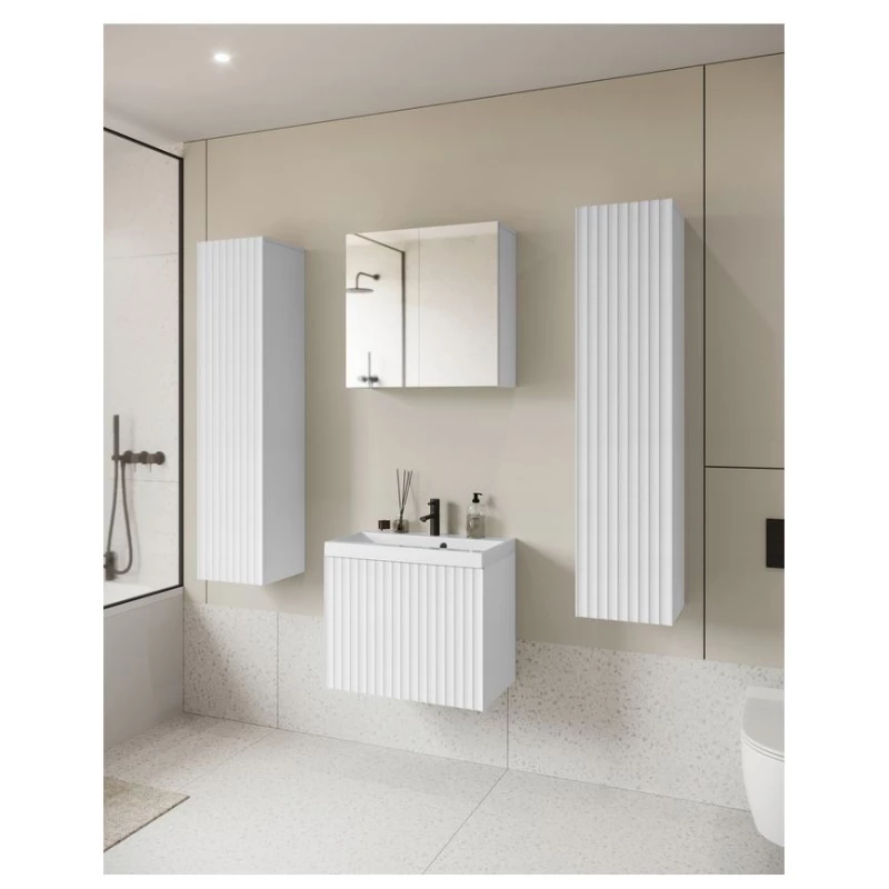 Koupelnový set se zrcadlem IZORIA XL 2 - bílá + umyvadlo ZDARMA