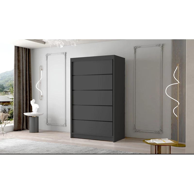 Dvoudveřová šatní skříň NICA - šířka 120 cm, černá