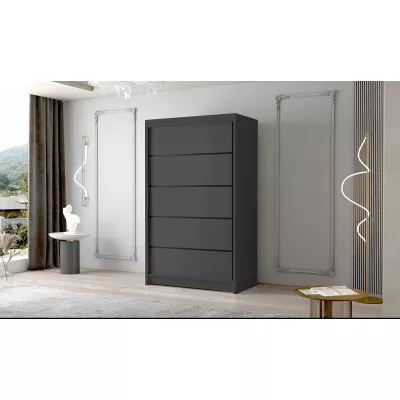 Dvoudveřová šatní skříň NICA - šířka 120 cm, černá