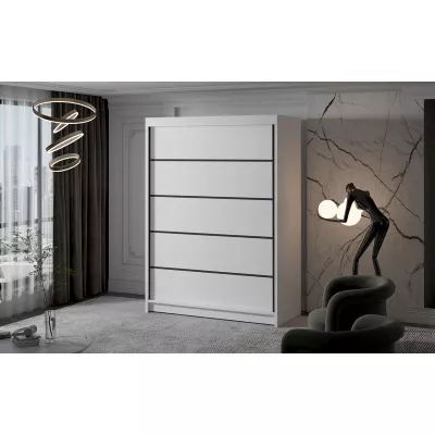 Dvoudveřová šatní skříň NICA - šířka 150 cm, bílá