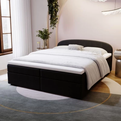 Čalouněná postel 180x200 KIRSTEN 2 s úložným prostorem - antracit