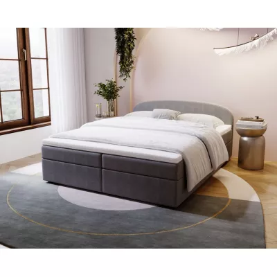 Čalouněná postel 180x200 KIRSTEN 1 s úložným prostorem - šedá