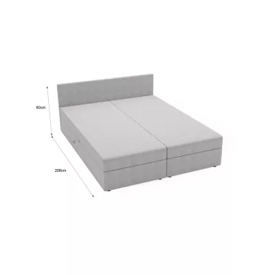 Čalouněná postel 180x200 SUVI 2 s úložným prostorem - světle šedá