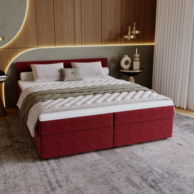 Čalouněná postel 160x200 SUVI 2 s úložným prostorem - červená
