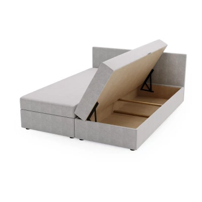 Čalouněná postel 160x200 SUVI 2 s úložným prostorem - krémová