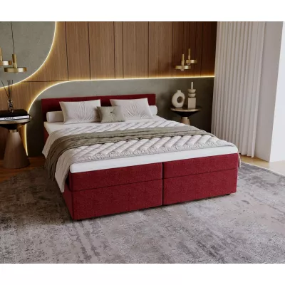 Čalouněná postel 160x200 SUVI 1 s úložným prostorem - červená