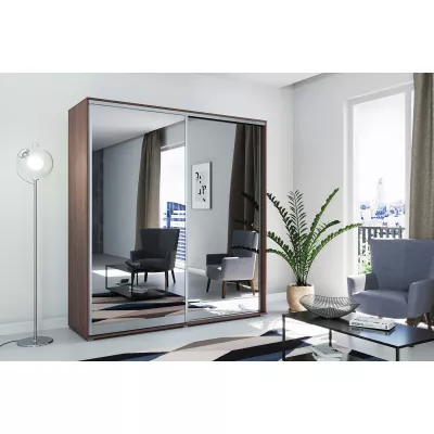 Prostorná šatní skříň AMADEO, šířka 150 cm, výška 245 cm