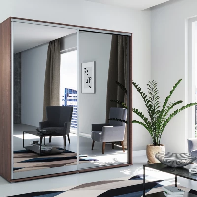 Prostorná šatní skříň AMADEO, šířka 100 cm, výška 215 cm