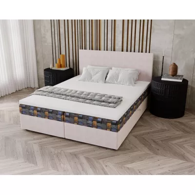 Čalouněná postel 180x200 OTILIE 2 s úložným prostorem - béžová + vzor