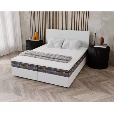 Čalouněná postel 160x200 OTILIE 2 s úložným prostorem - bílá + vzor
