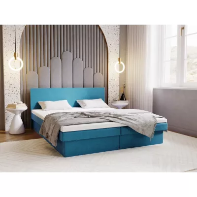 Čalouněná postel 180x200 AVRIL 2 s úložným prostorem - tyrkysová