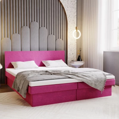 Čalouněná postel 180x200 AVRIL 1 s úložným prostorem - růžová