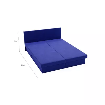 Čalouněná postel 160x200 AVRIL 1 s úložným prostorem - modrá