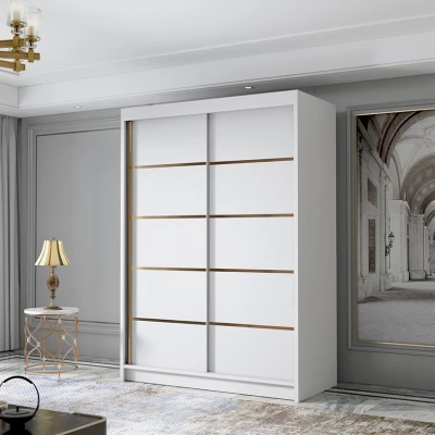 Šatní skříň MILINA - 120 cm, bílá