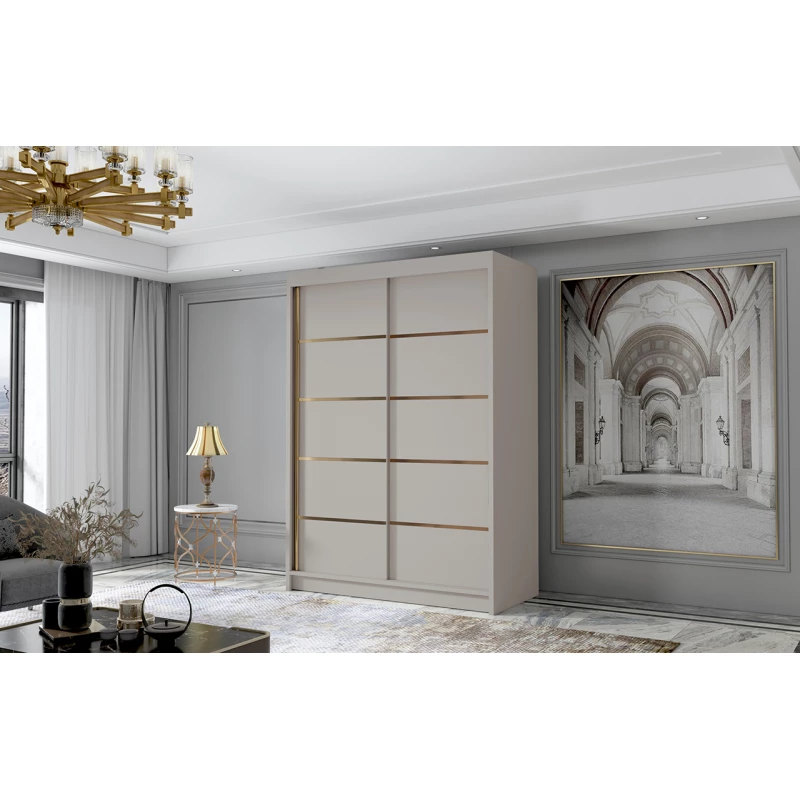 Šatní skříň MILINA - 120 cm, kašmír